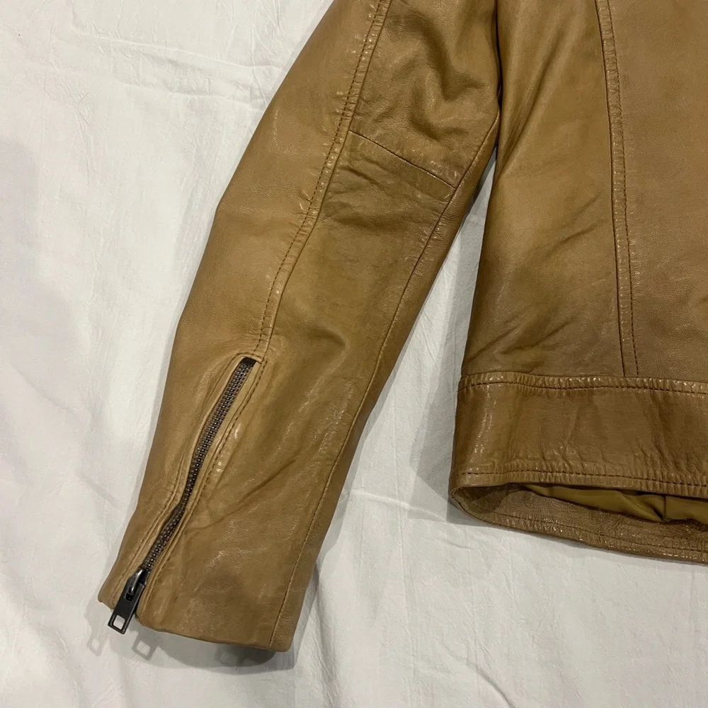 Lucky Brand Women's Tan Leather Jacket - Picture 6 of 7
